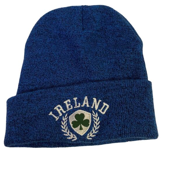 Ireland Blue Beanie Cap Hat One Size - Picture 1 of 3
